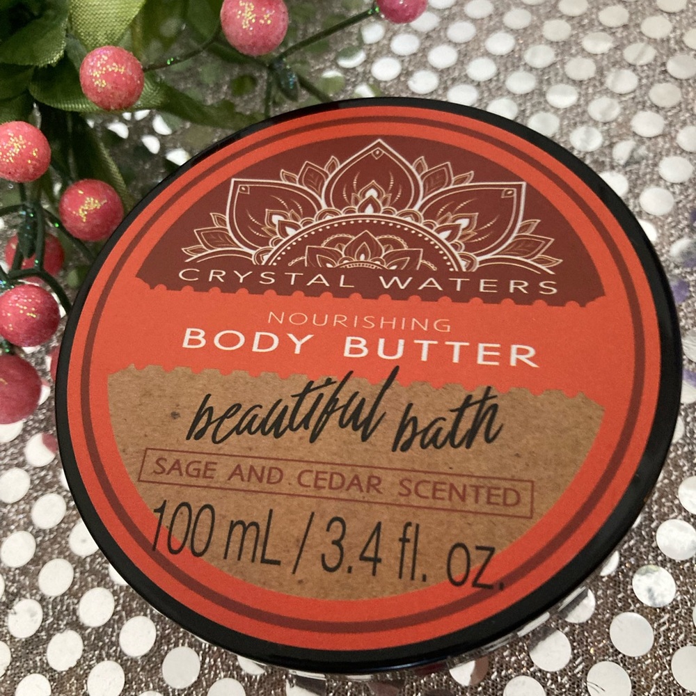 Crystal waters body butter Sage and Cedar 3.4 oz